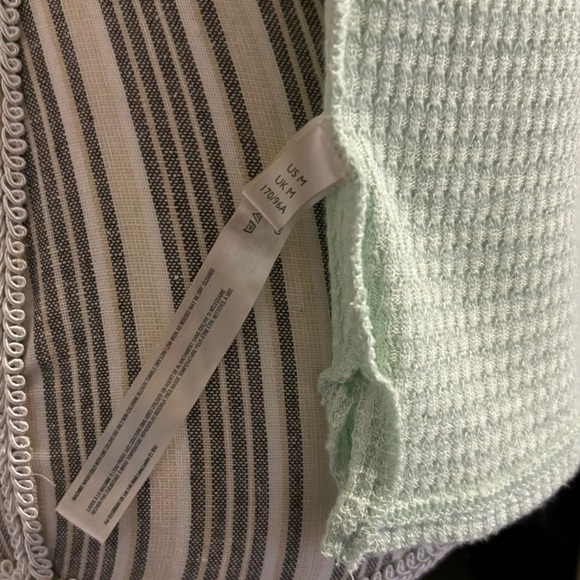 NWT Free People Intimately Cowl Up Cap Sleeve Cami, color Sky/Ciel (Mint), Sz M - Picture 7 of 8